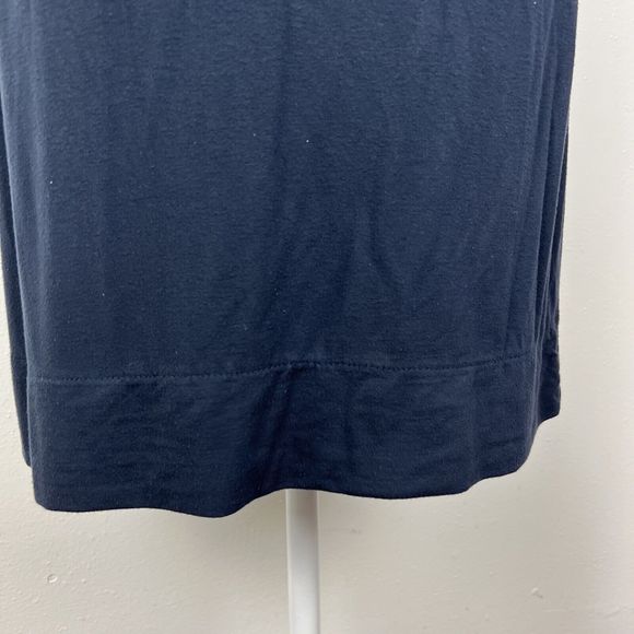 Adrienne Vittadini Dress Women Small Blue Stretch Short Sleeve Solid Casual - Picture 13 of 14